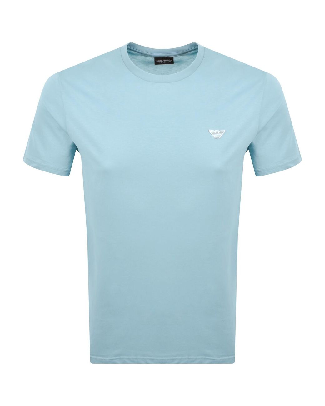 Armani Blue Emporio Logo T Shirt for men