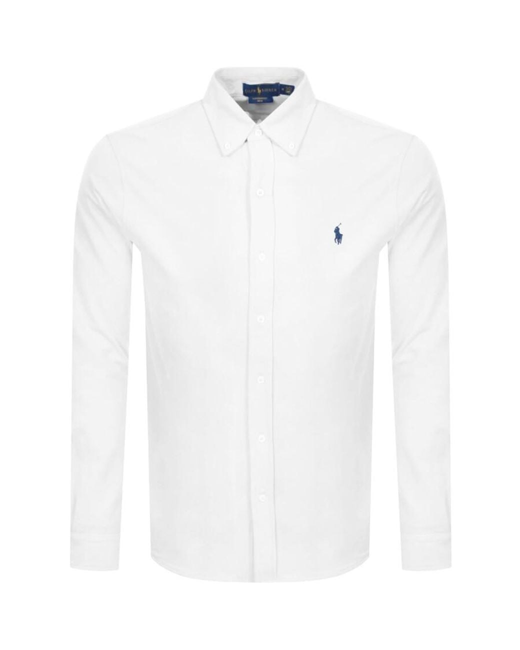 Ralph Lauren White Featherweight Mesh Shirt for men