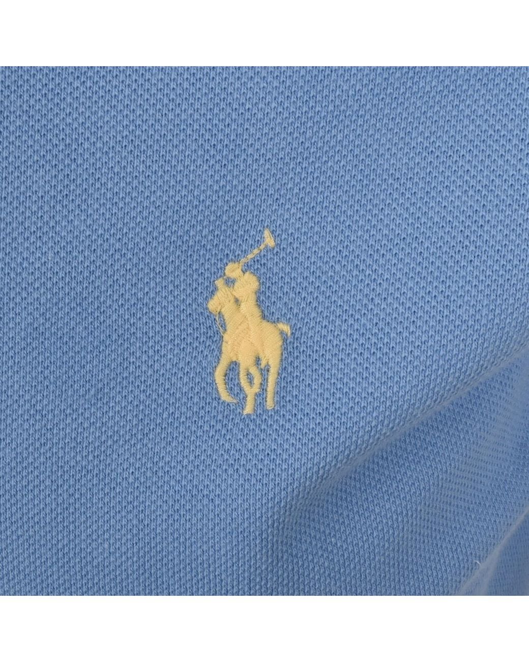 Ralph Lauren Blue Custom Slim Polo T Shirt for men