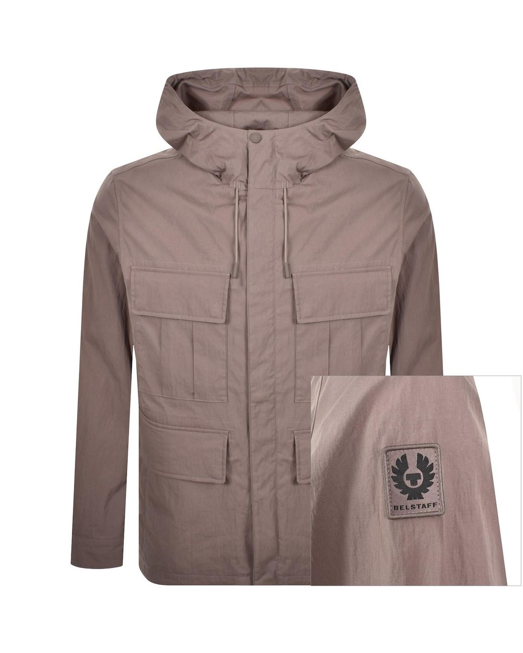 Belstaff Brown Cargo Jacket Asphalt for men