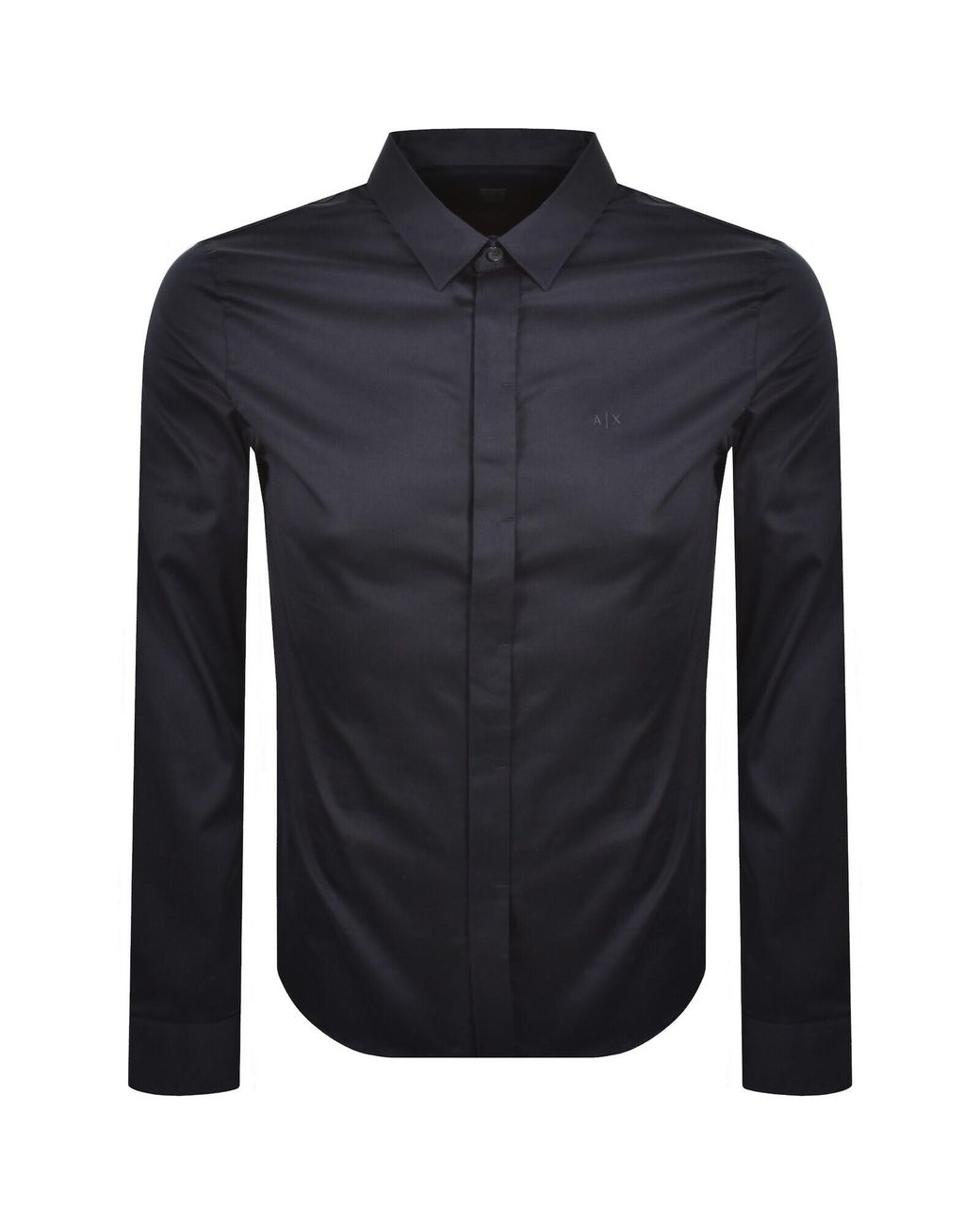 ARMANI EXCHANGE Blue Slim Fit Long Sleeved Shirt for men