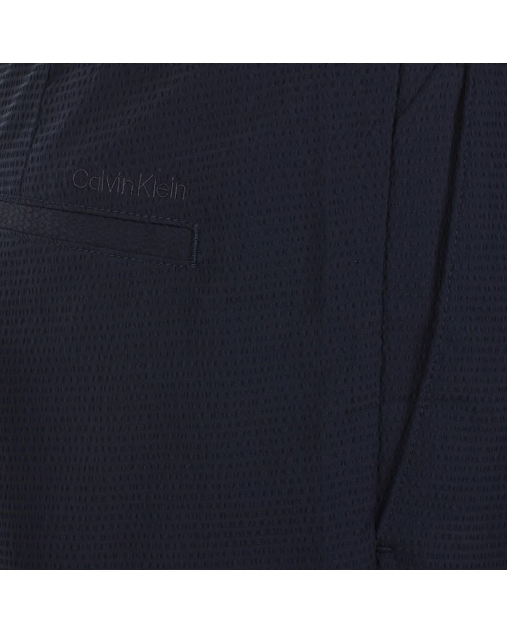 Calvin Klein Blue Seersucker Trousers Sapphire for men