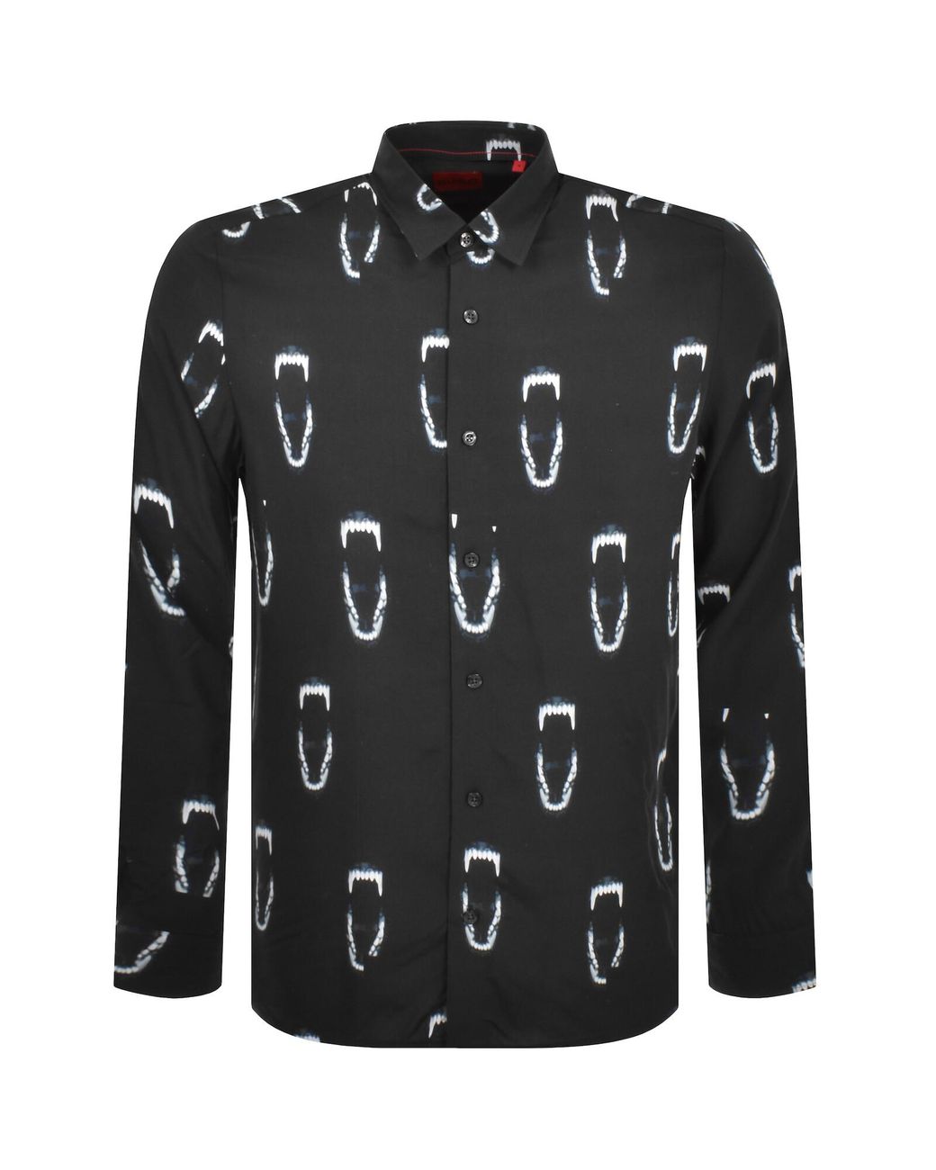 HUGO Black Emero Animal Graphic Shirt for men