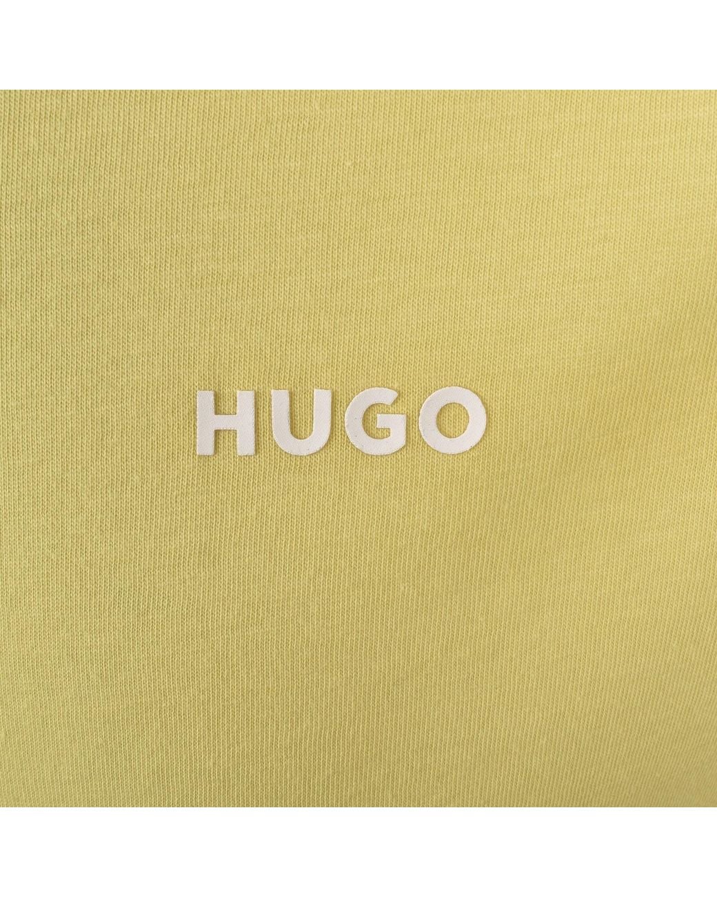 HUGO Yellow Dero222 T Shirt for men