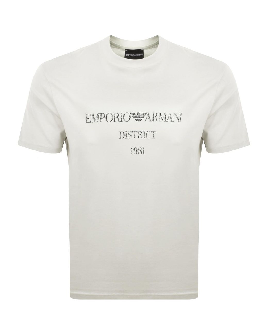 Armani White Emporio Logo T Shirt for men
