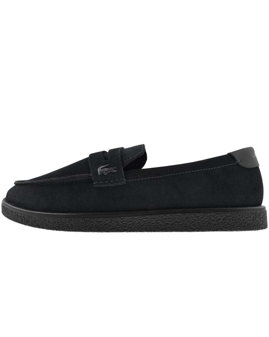 Lacoste Black Cochet Loafers for men