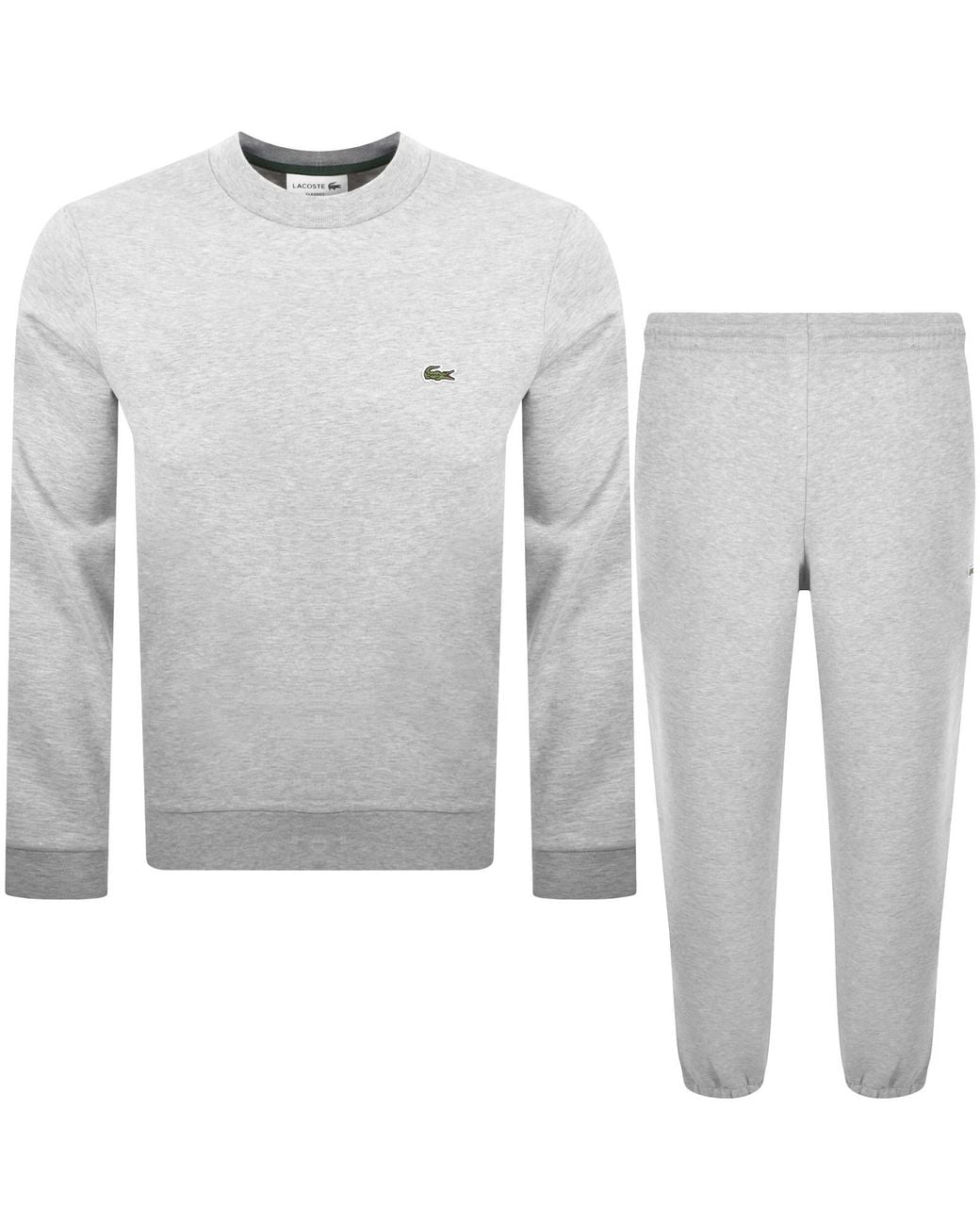 Lacoste Gray Crew Neck Tracksuit for men