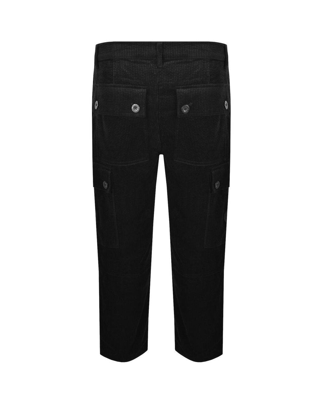 Pretty Green Black Dalmorton Cargo Trousers for men