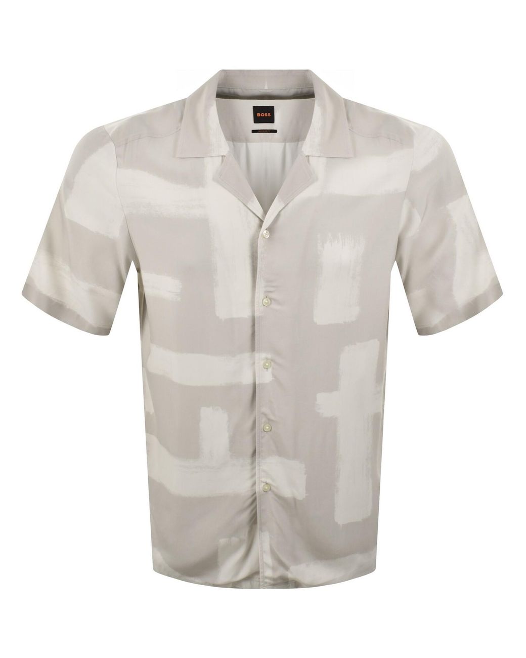Boss Gray Boss Rayer M Short Sleeve Shirt for men