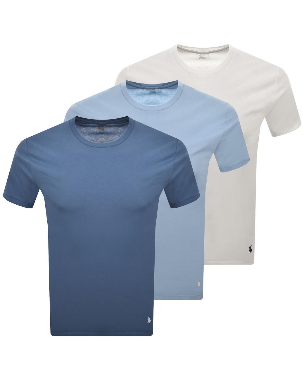Ralph Lauren Blue 3 Pack Short Sleeve T Shirts for men