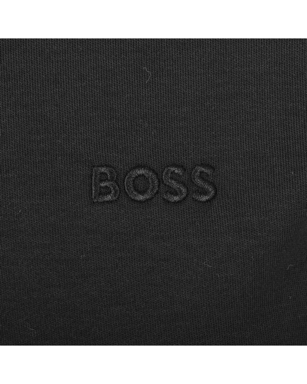 BOSS BUSINESS Black Boss Pado 30 Long Sleeved Polo T Shirt for men