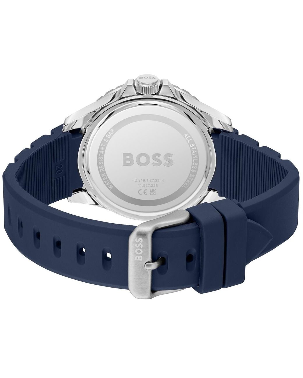 BOSS BUSINESS Blue Boss Troper Sport Rubber Strap Watch for men