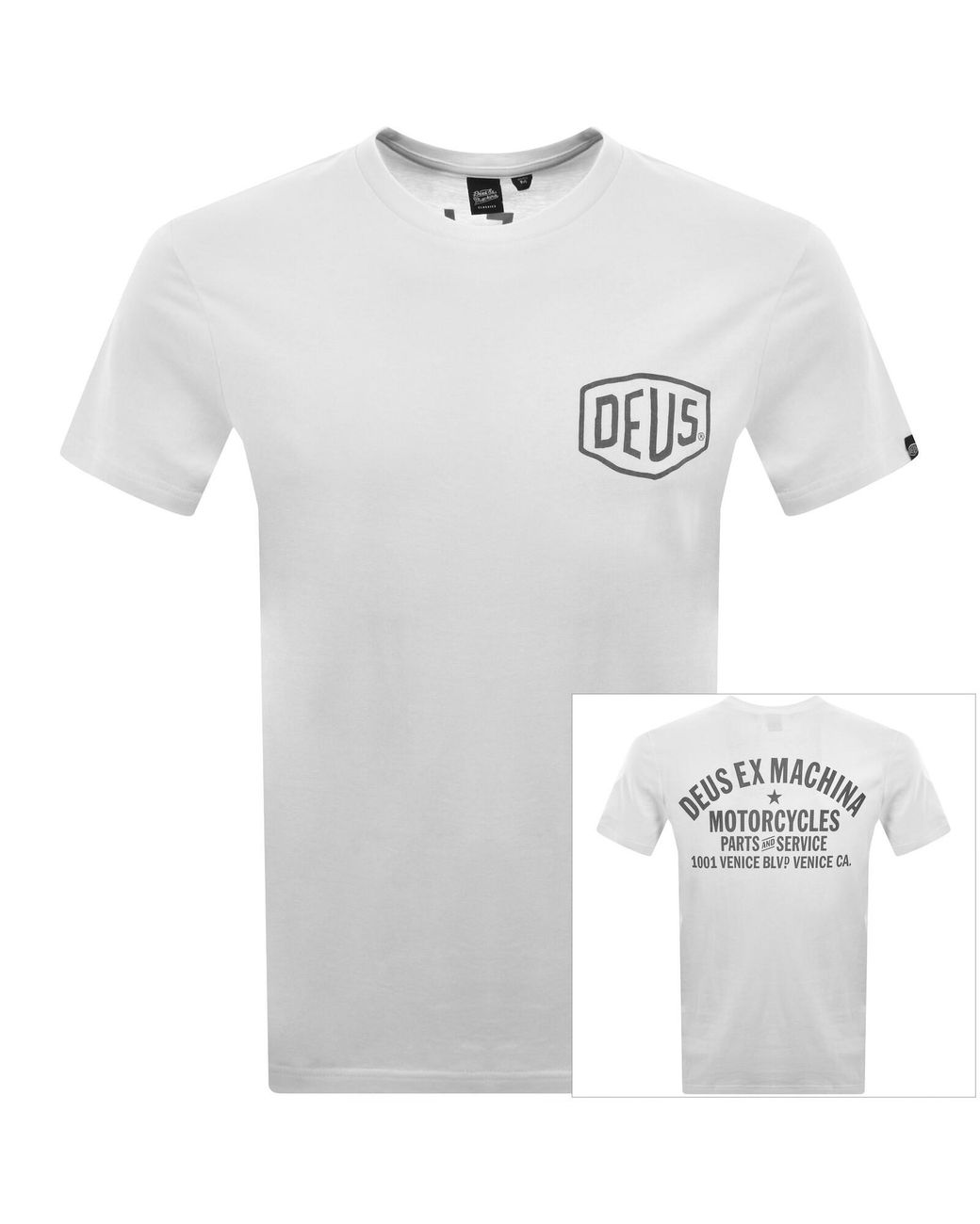 Deus Ex Machina White Venice Address T Shirt for men