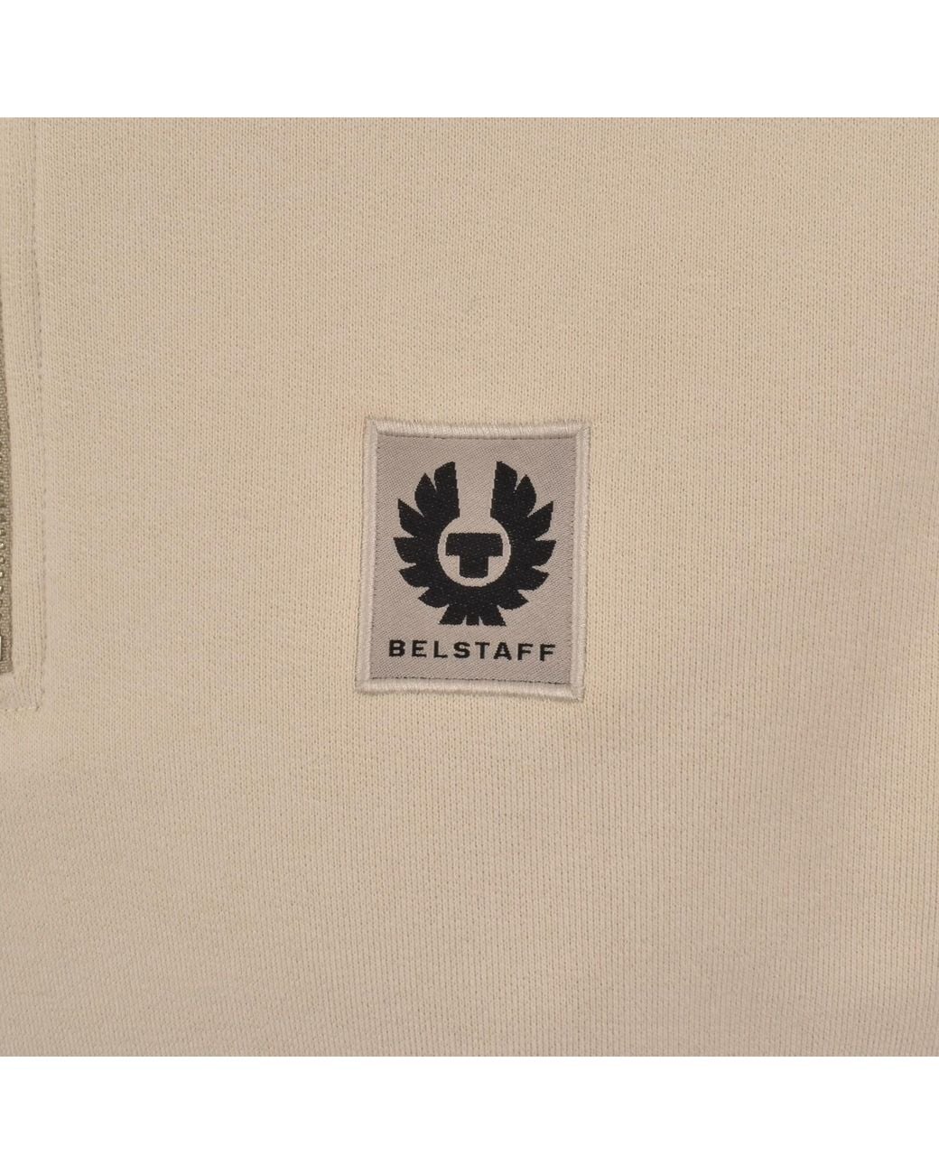 Belstaff Natural Quarter Zip Sweatshirt for men
