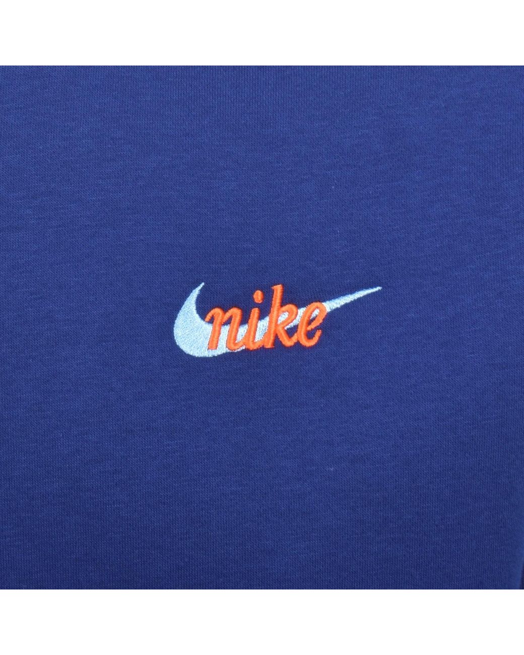 Nike Blue Crew Neck Club Sweatshirt for men