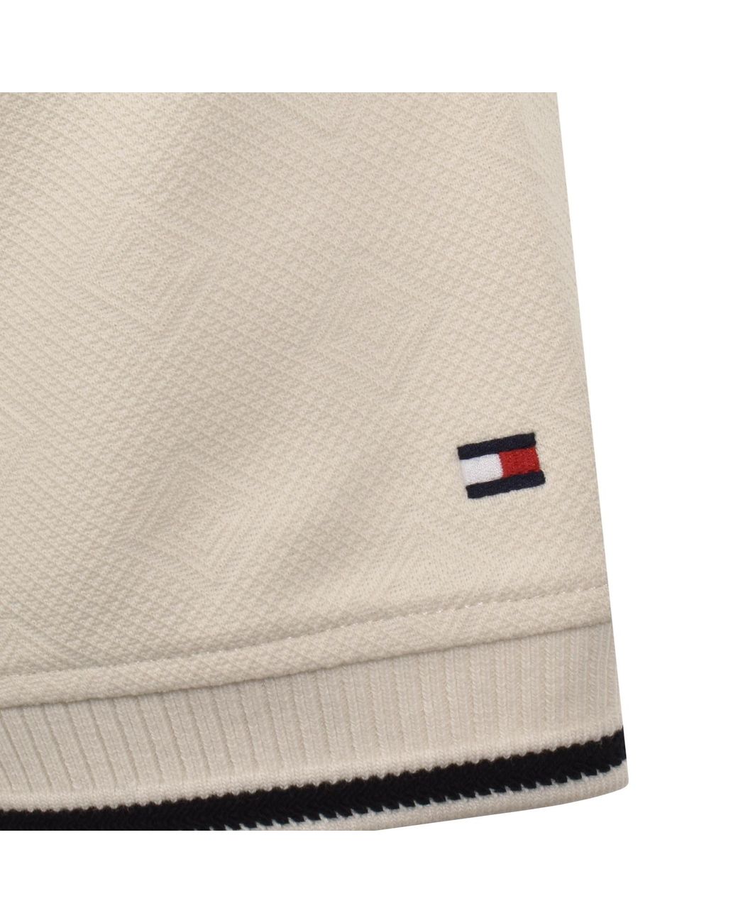 Tommy Hilfiger Natural Jacquard Polo T Shirt for men