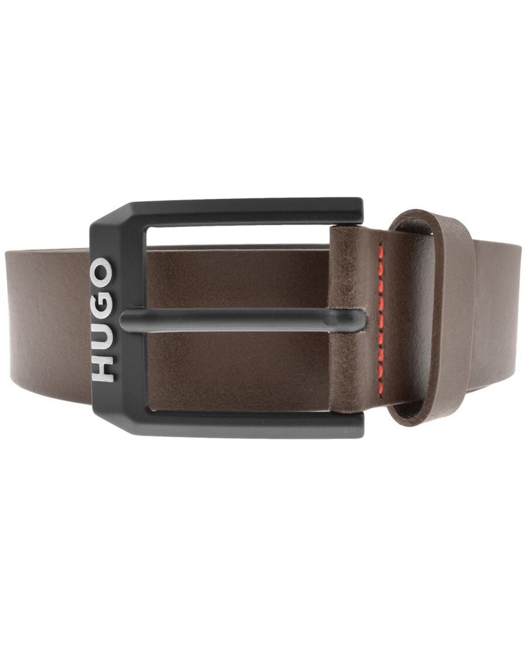 HUGO Brown Gelio Leather Belt for men