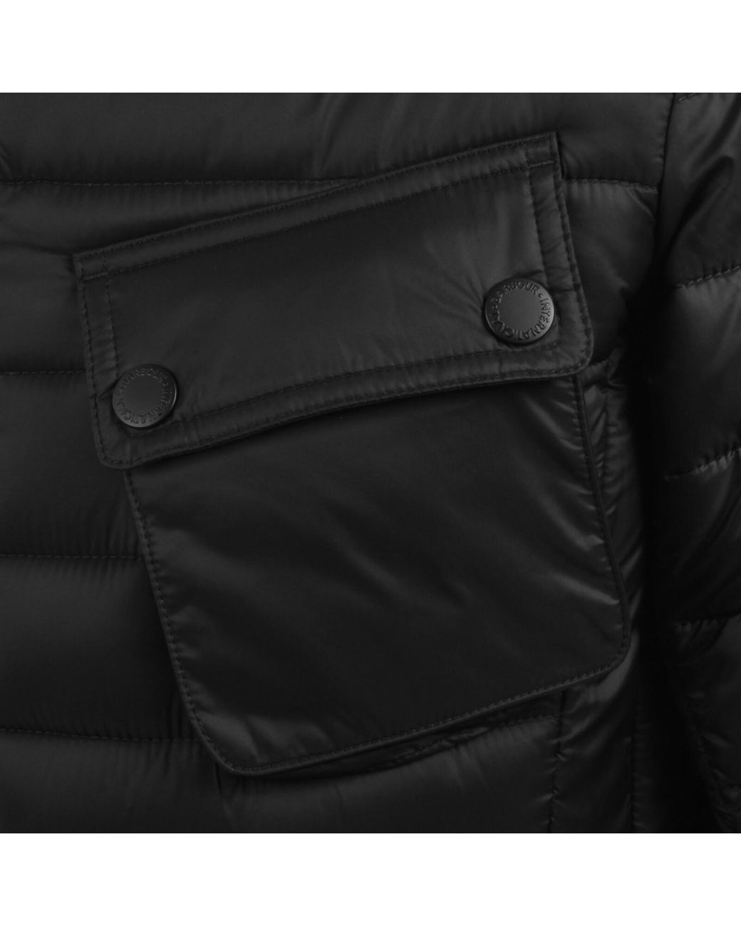 Barbour Black Ouston Puffer Jacket for men