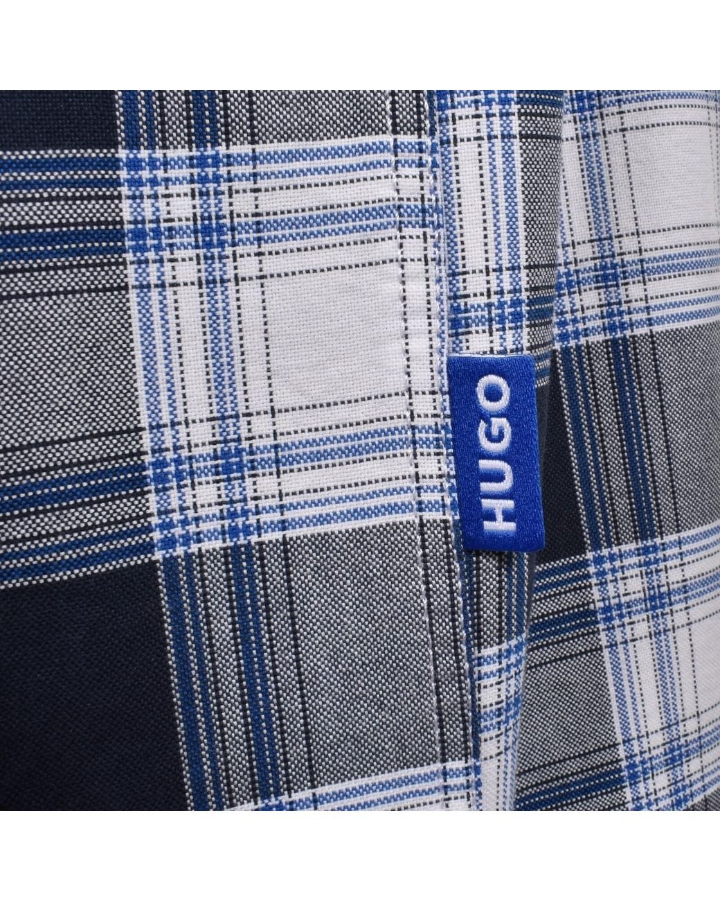 HUGO Blue Ebill Long Sleeve Shirt for men