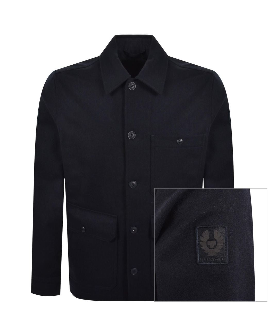 Belstaff Blue Trail Overshirt Dark Ink for men