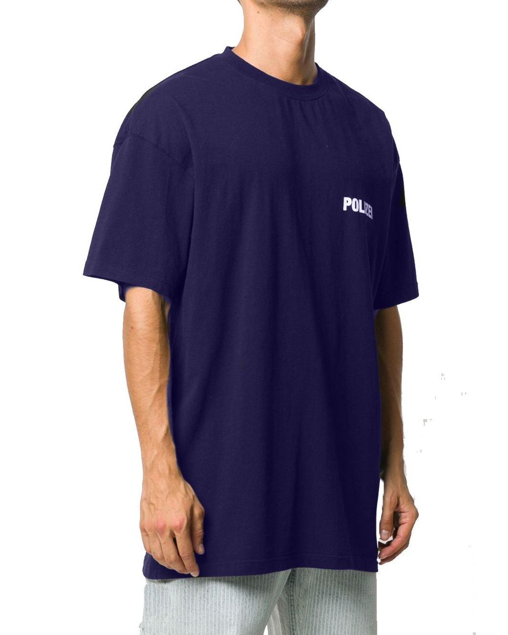 Vetements Polizei T-shirt Navy in Blue 