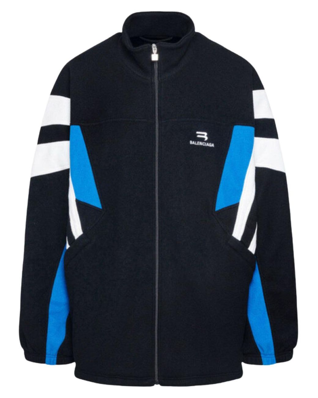 Balenciaga Unisex Sporty B Fleece Tracksuit Jacket Black in Blue for Men |  Lyst