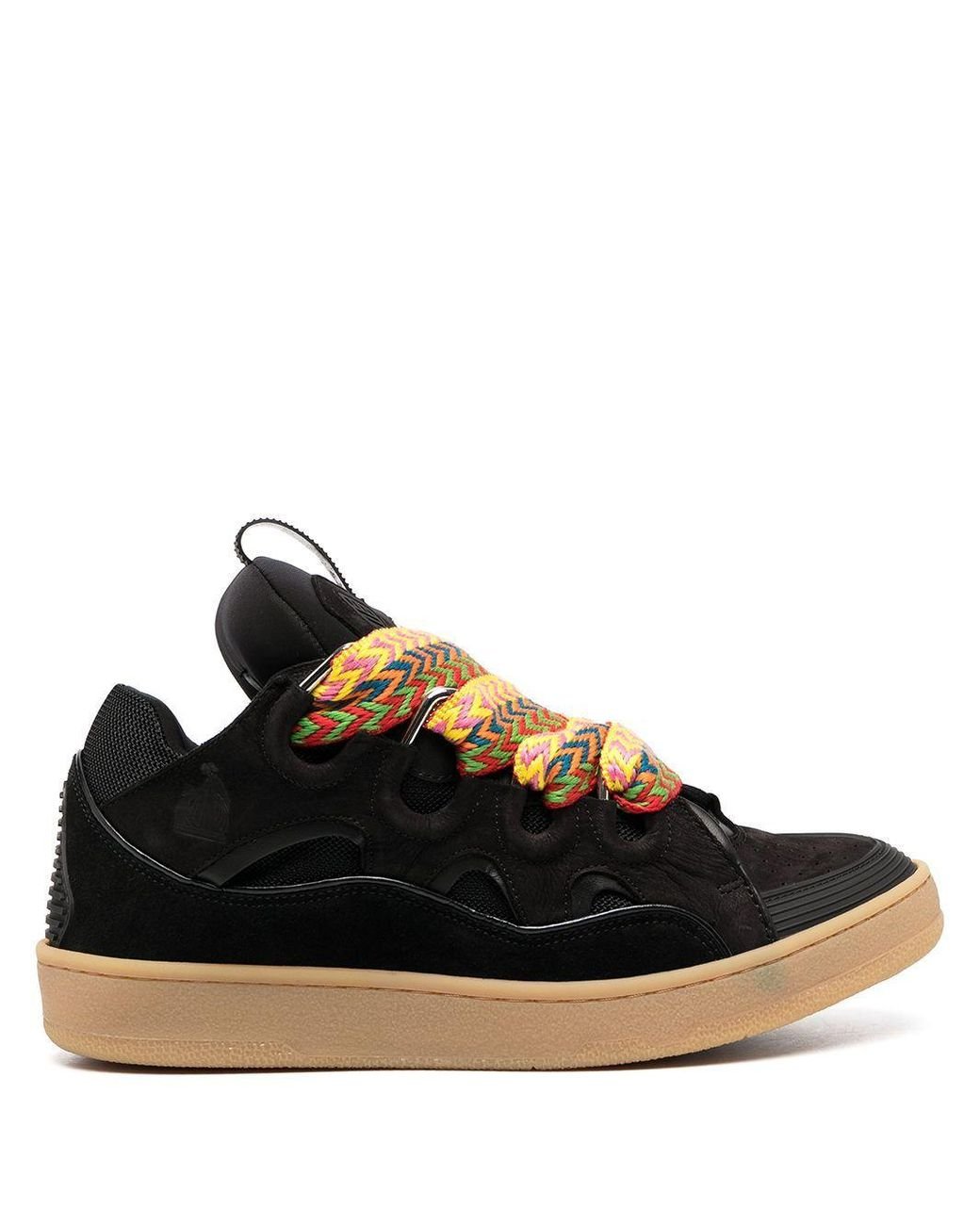 Lanvin Leather Sneakers in Black for Men - Save 40% - Lyst