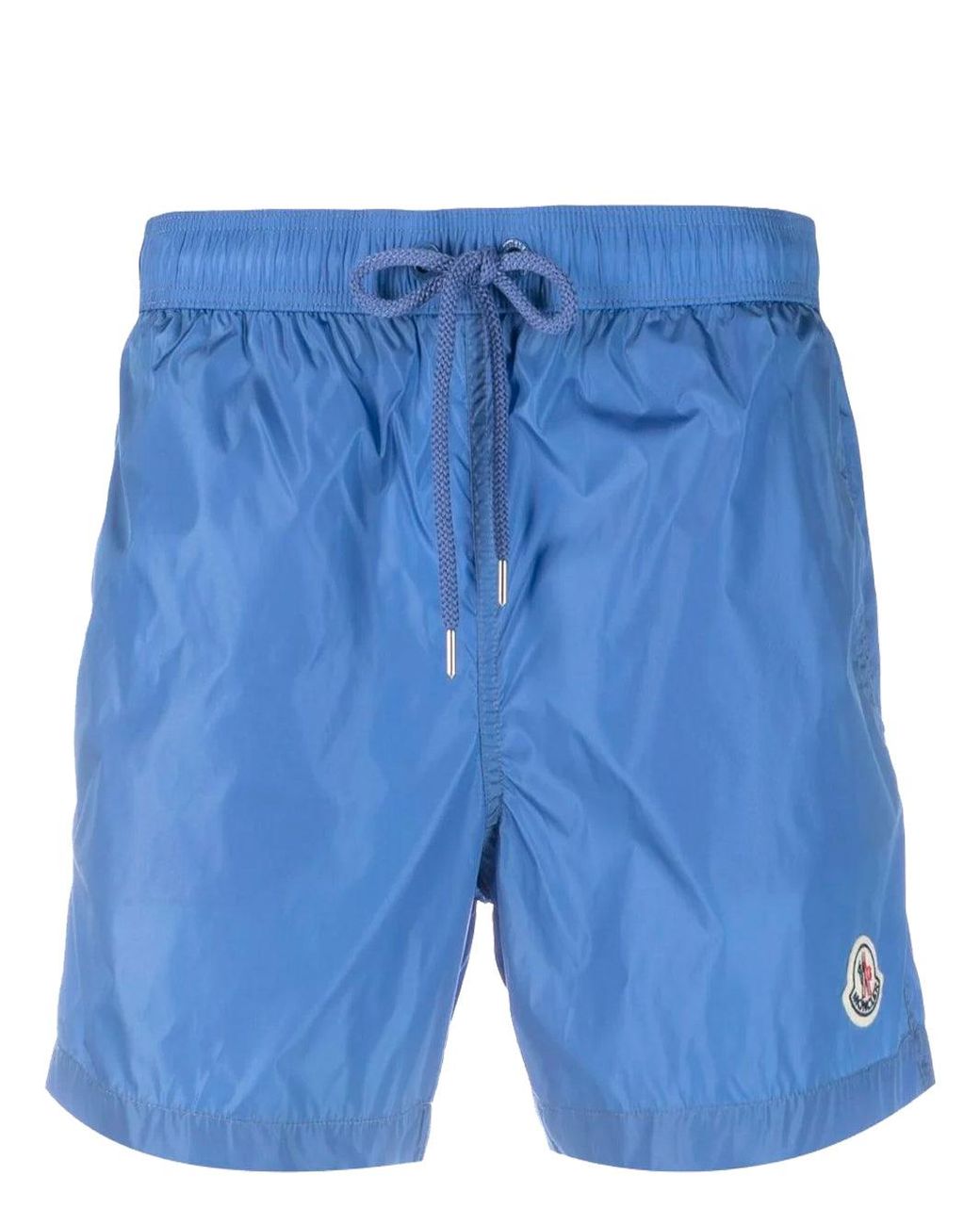 Moncler Logo-patch Swimming Shorts Sky Blue for Men | Lyst