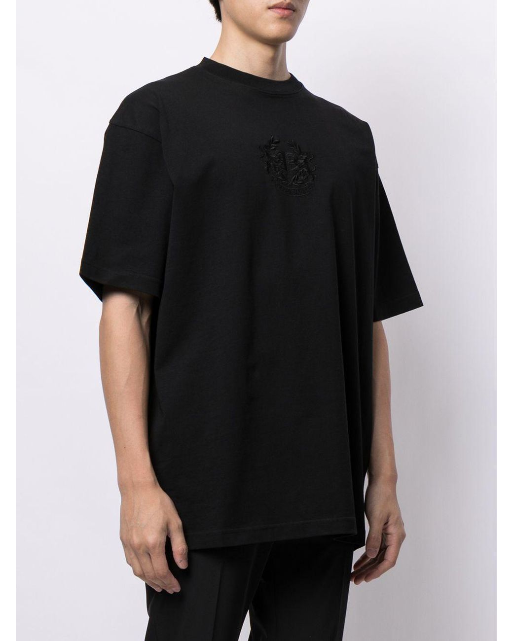 Balenciaga Lions Laurel Large Fit T-shirt in Black for Men | Lyst