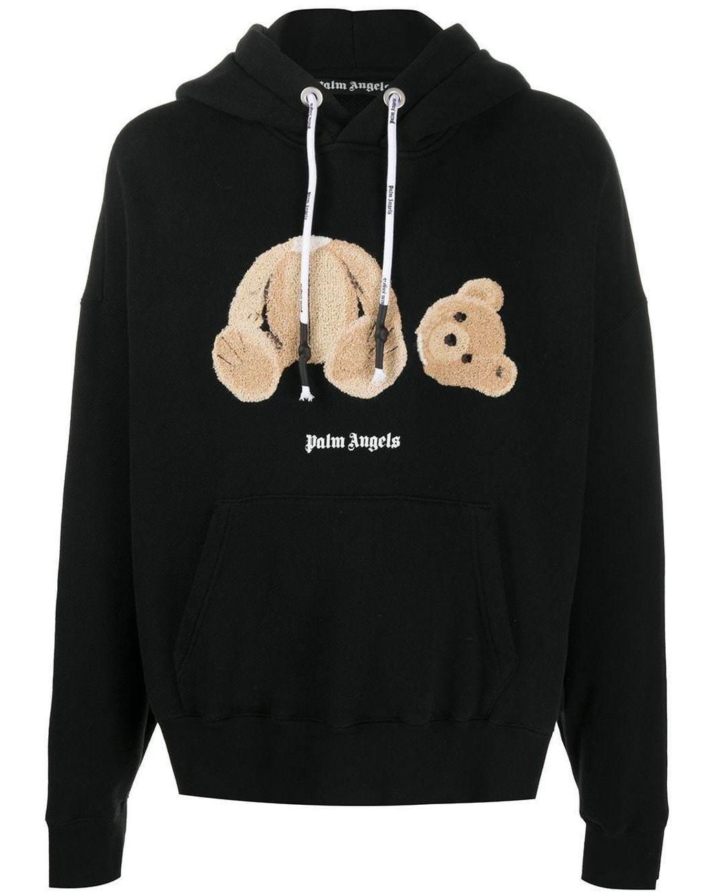 Palm Angels Cotton Bear Hoodie Black for Men - Lyst