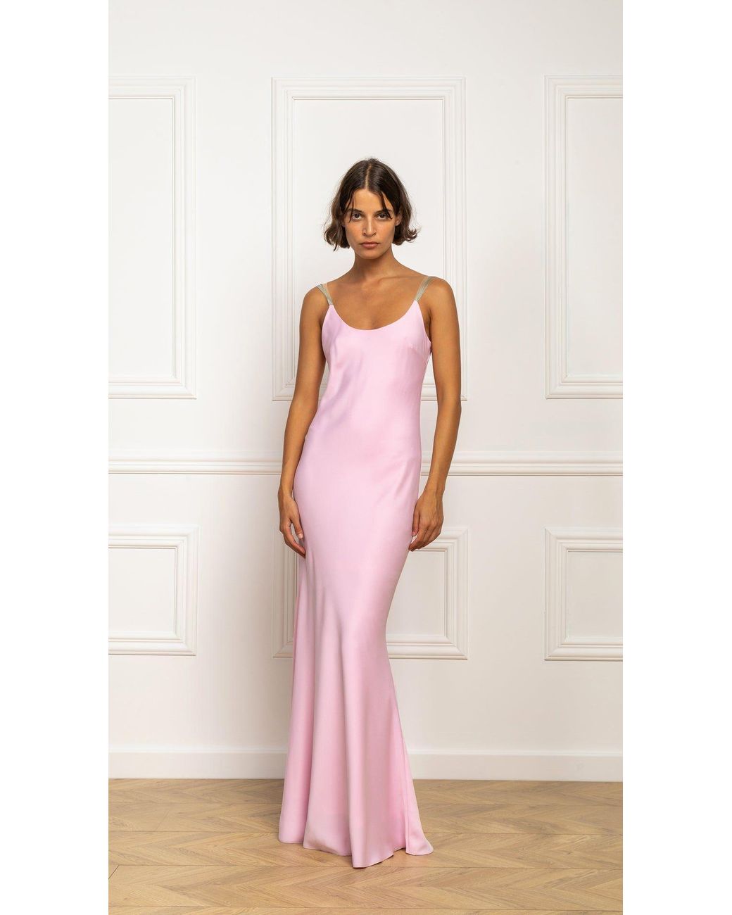 STEFANIA VAIDANI Ava Silk Dress in Pink | Lyst