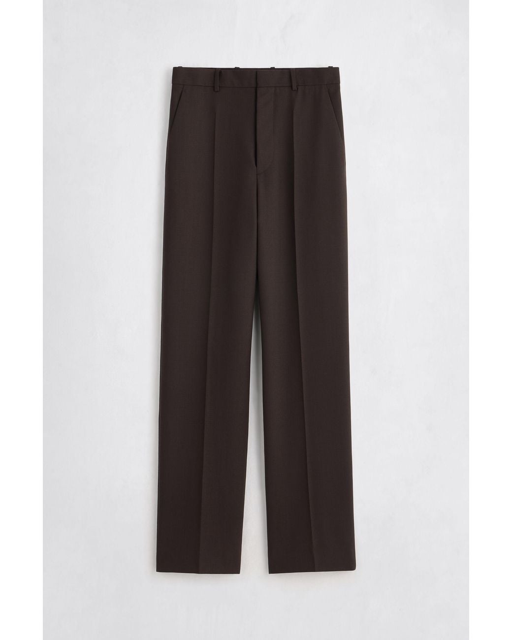 Maison Margiela Brown Wool Wide-Leg Trousers for men