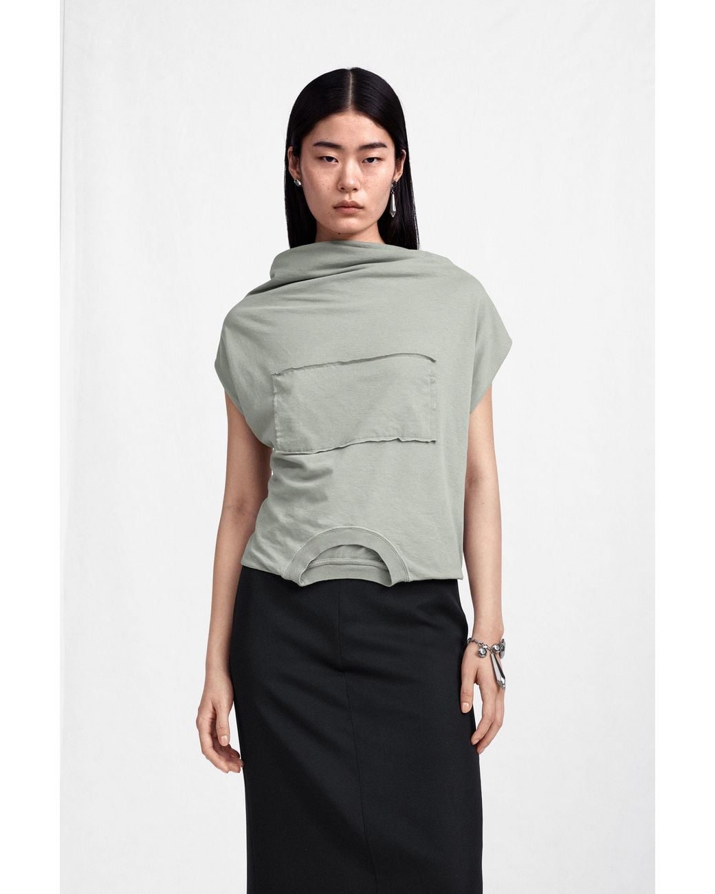 Maison Margiela Multicolor Twisted Back Cotton Top