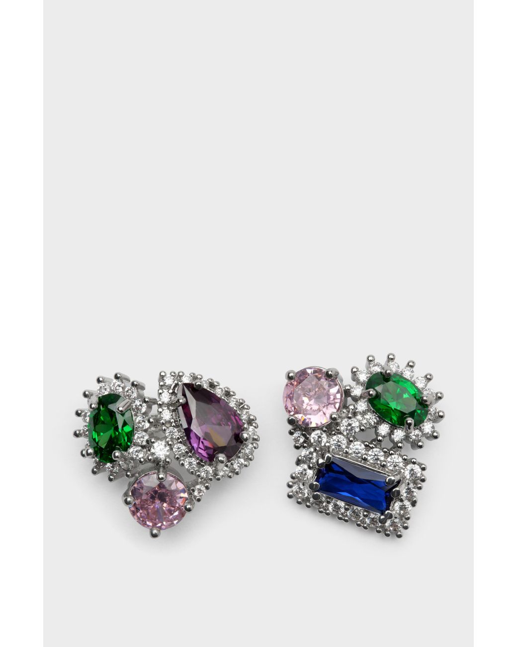 Maison Margiela Green Cluster Stud Earrings