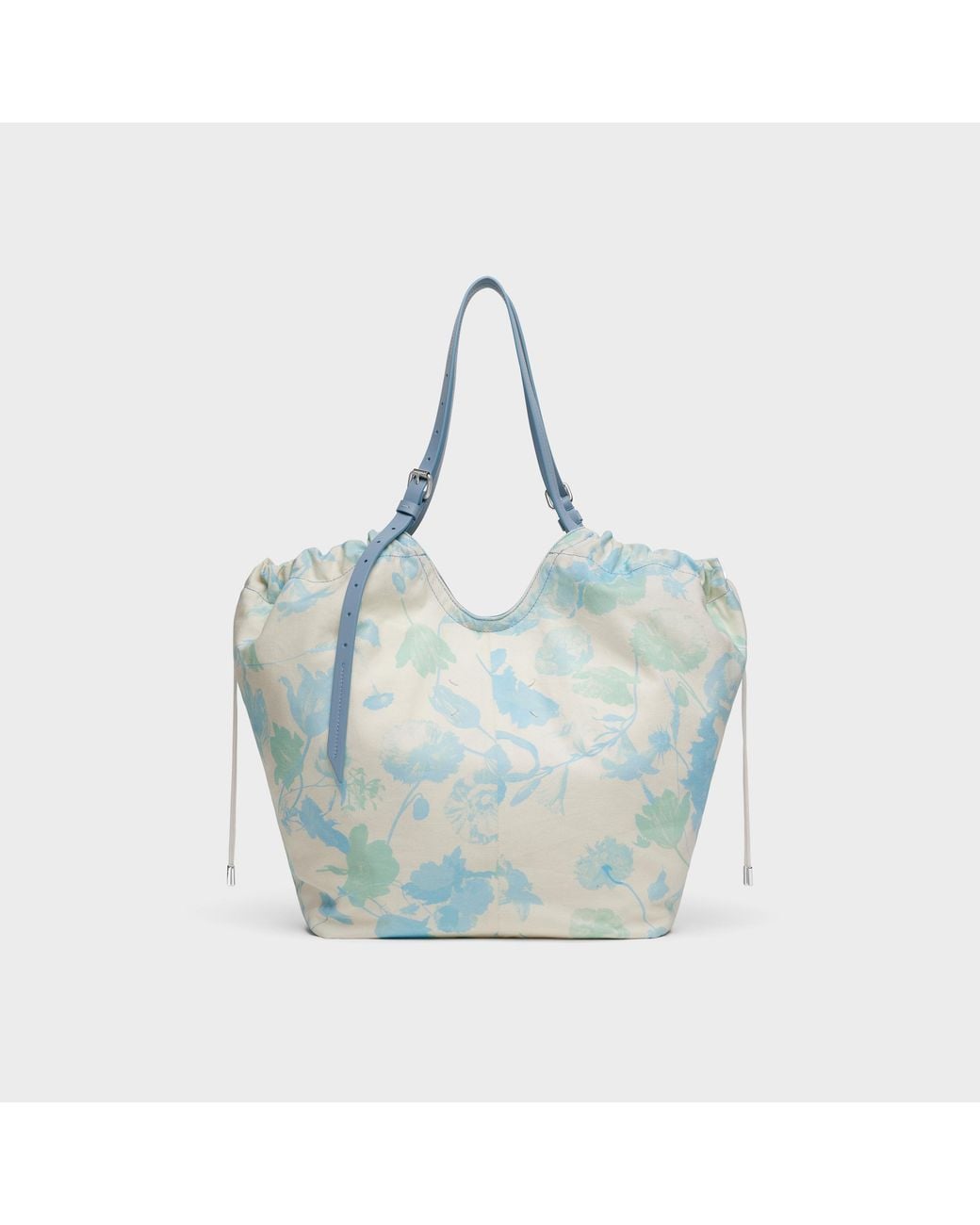 Maison Margiela Blue Drawstring Bag Shopping Medium