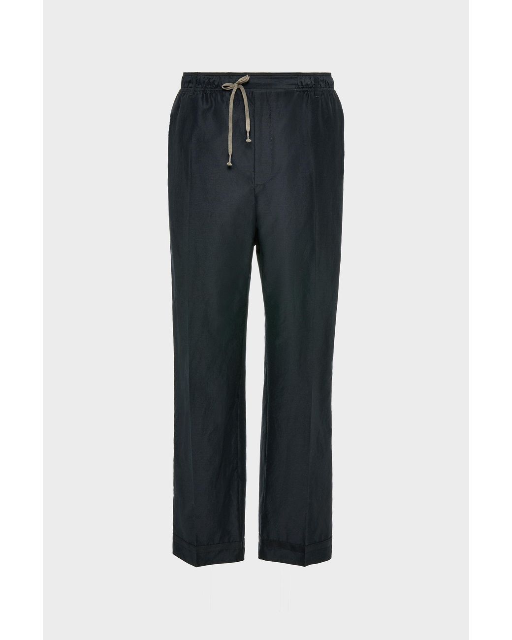 Maison Margiela Black Cotton Drawstring Trousers for men