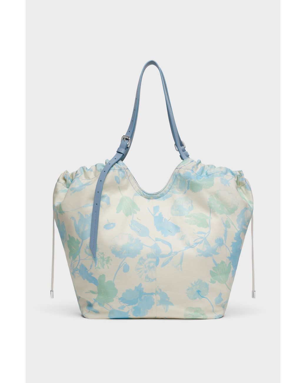 Maison Margiela Blue Drawstring Bag Shopping Medium