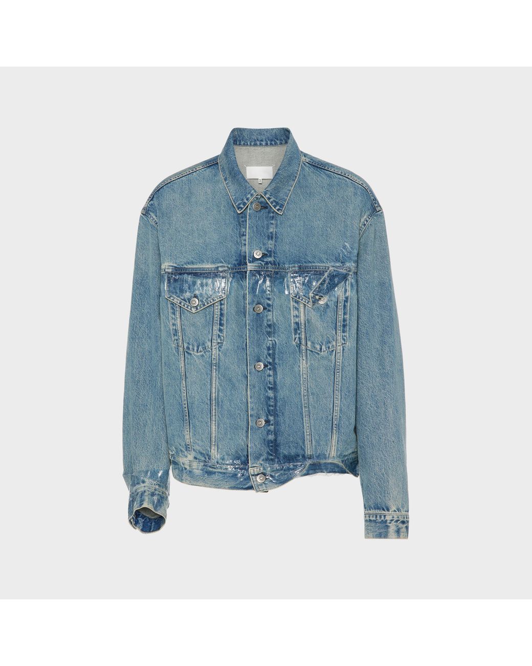 Maison Margiela Blue Taped Denim Jacket for men
