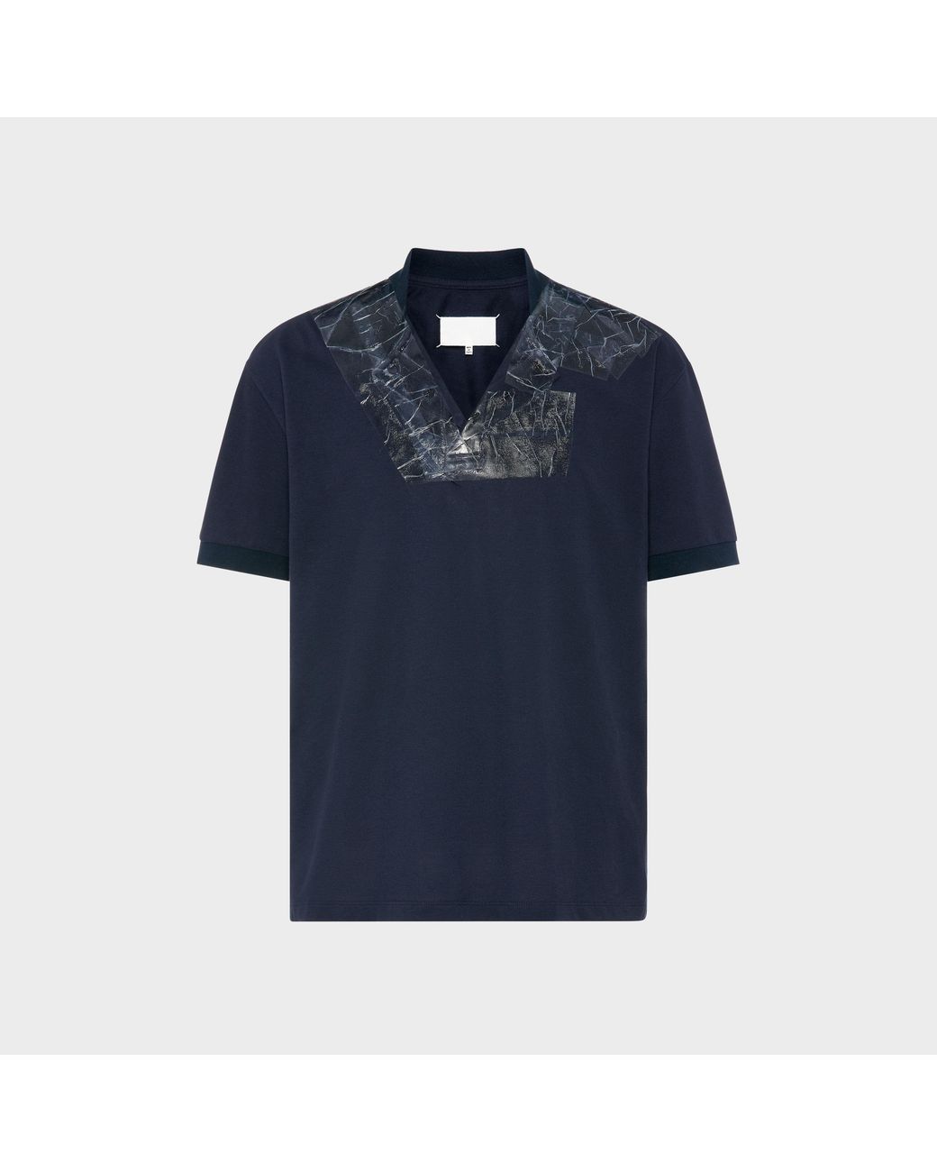 Maison Margiela Blue Taped V-Neck T-Shirt for men
