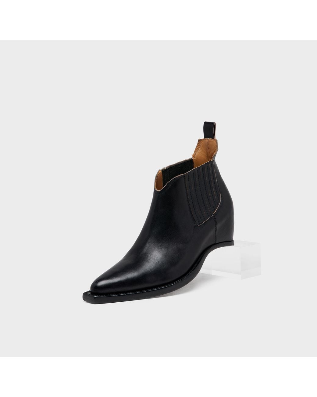Maison Margiela Black Heel-Less Western Chelsea Boots