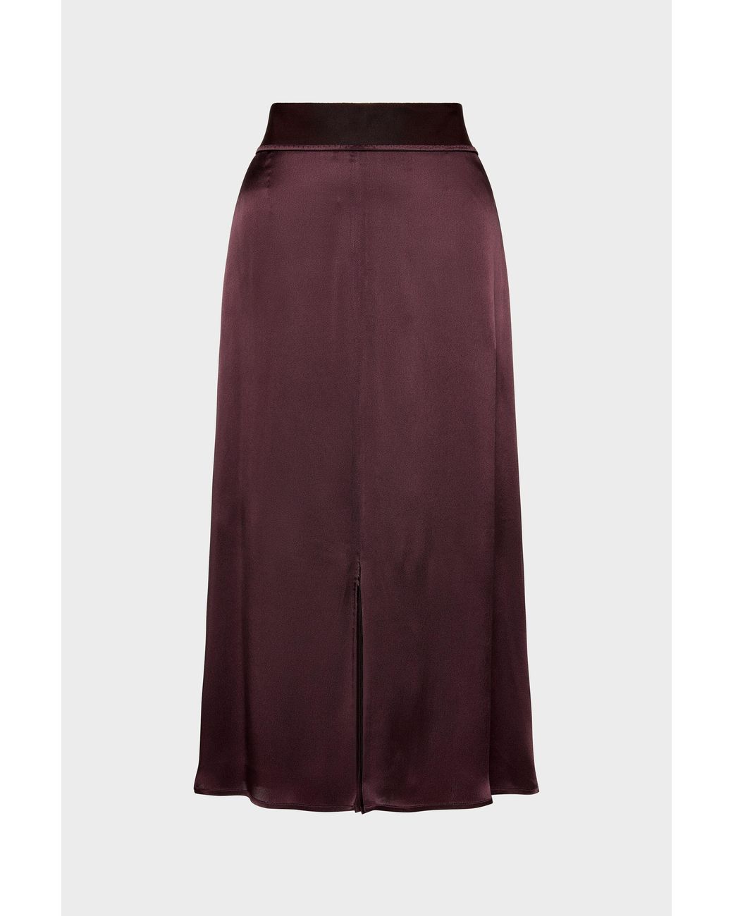 Maison Margiela Purple Washed Silk Satin Midi Skirt