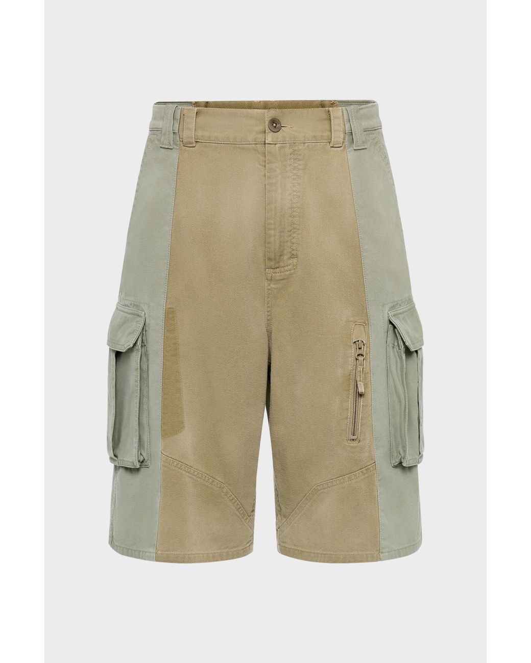 Maison Margiela Green Cotton Cargo Shorts for men