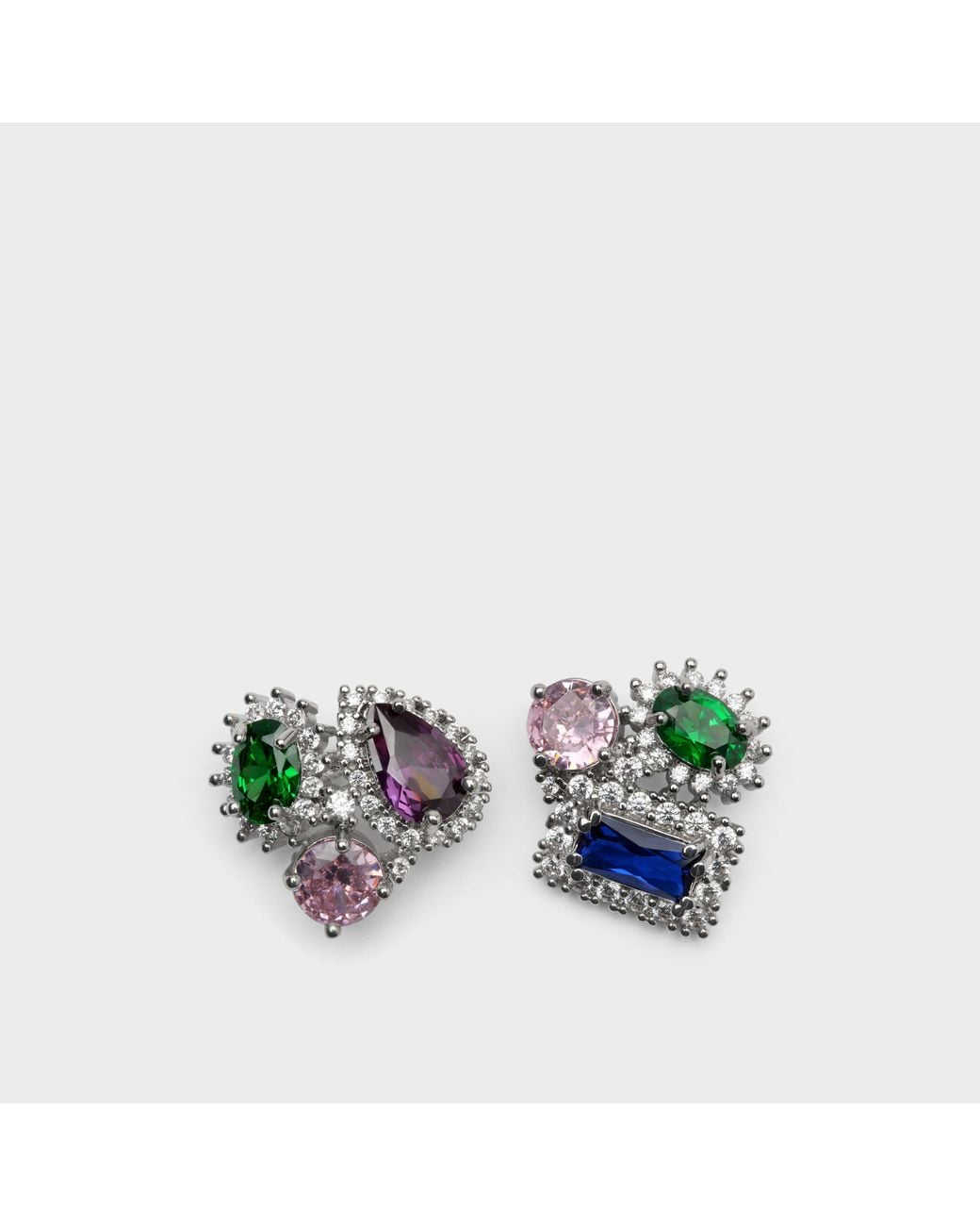 Maison Margiela Green Cluster Stud Earrings