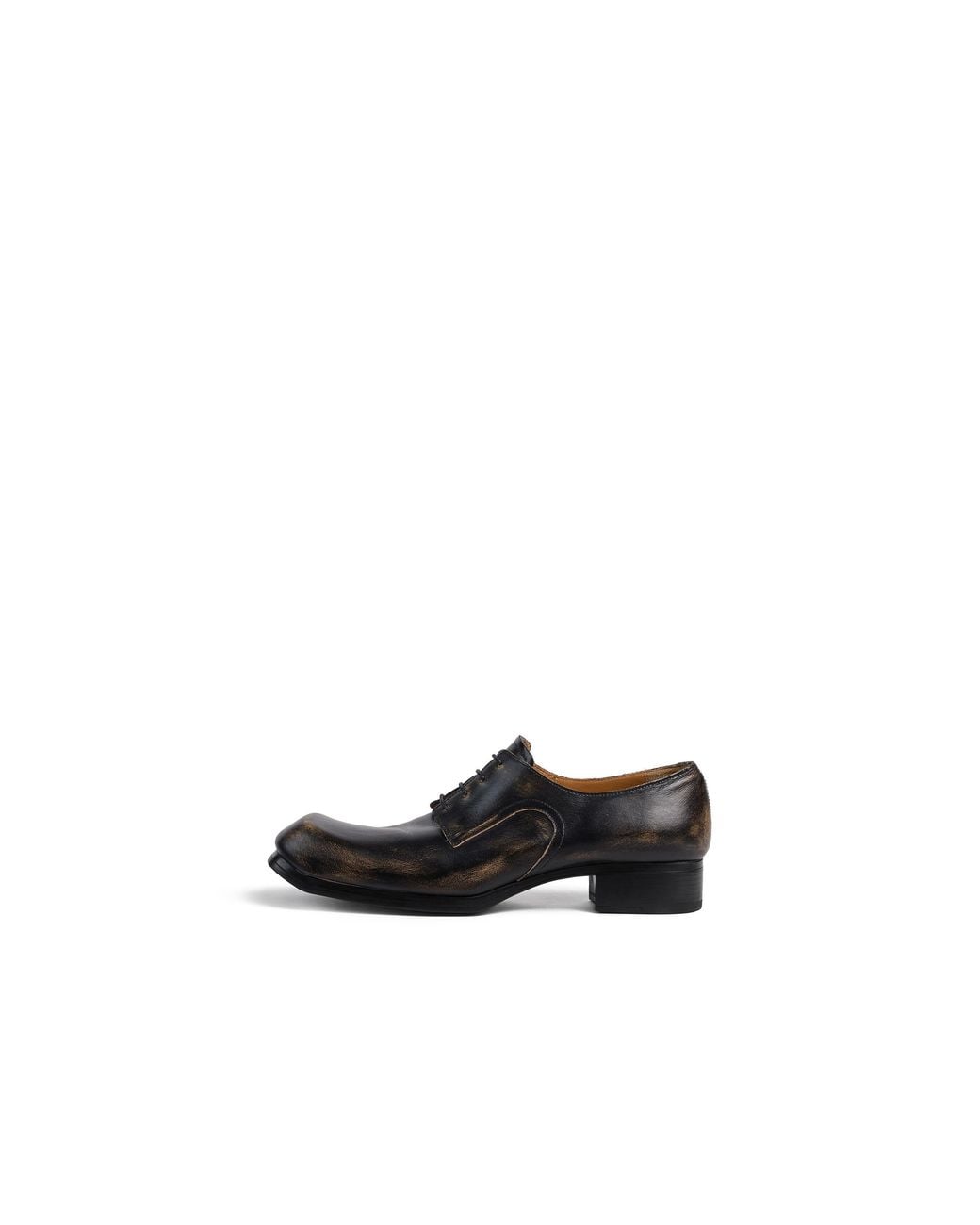 Maison Margiela Black Float Lace-Up Bleached for men
