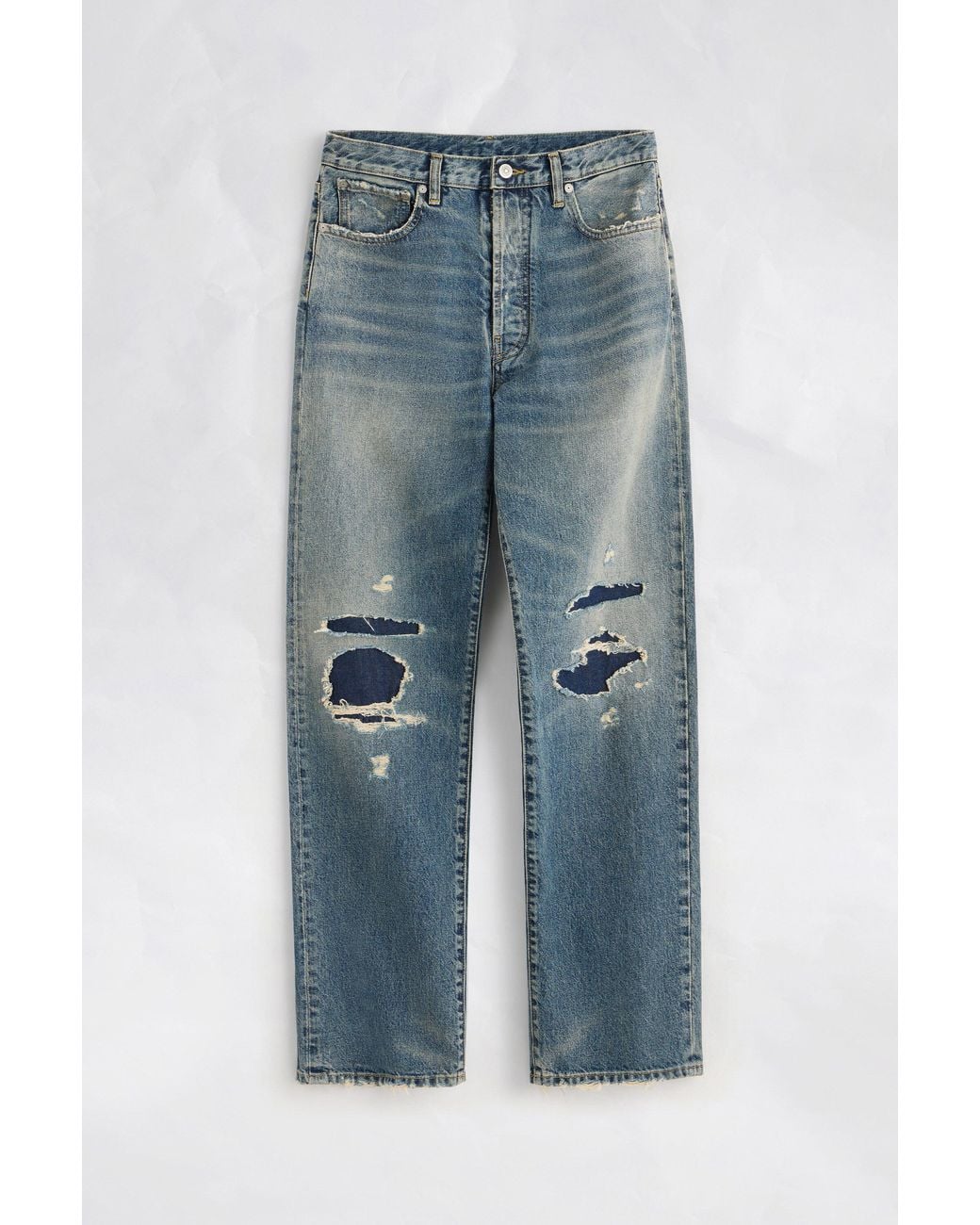 Maison Margiela Blue Distressed Denim Jeans for men