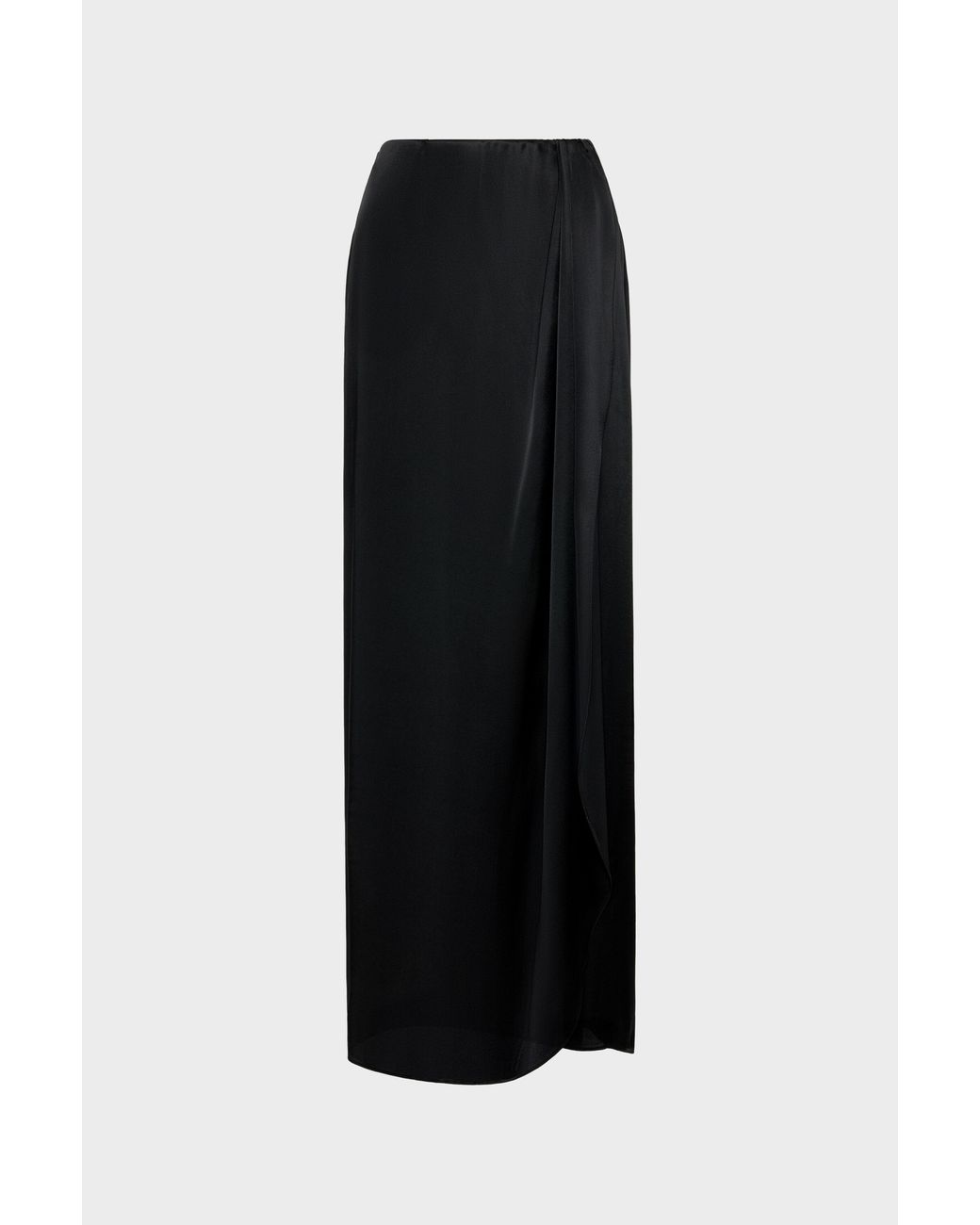 Maison Margiela Black Silk Draped Skirt