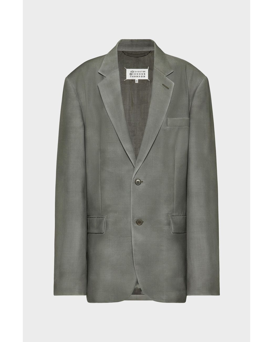 Maison Margiela Gray Mohair Wool Blazer