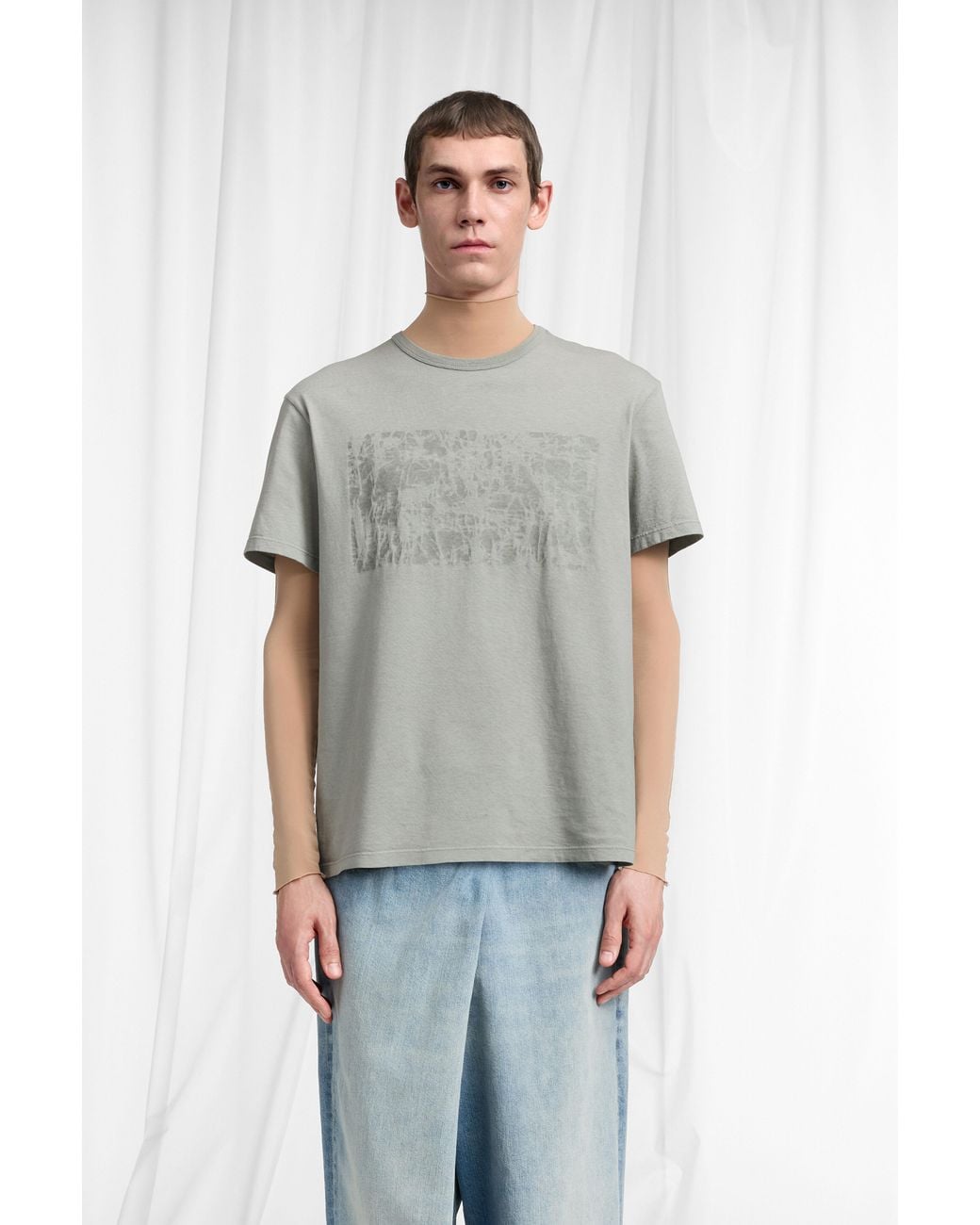 Maison Margiela Multicolor Wax Treatment Cotton T-Shirt for men