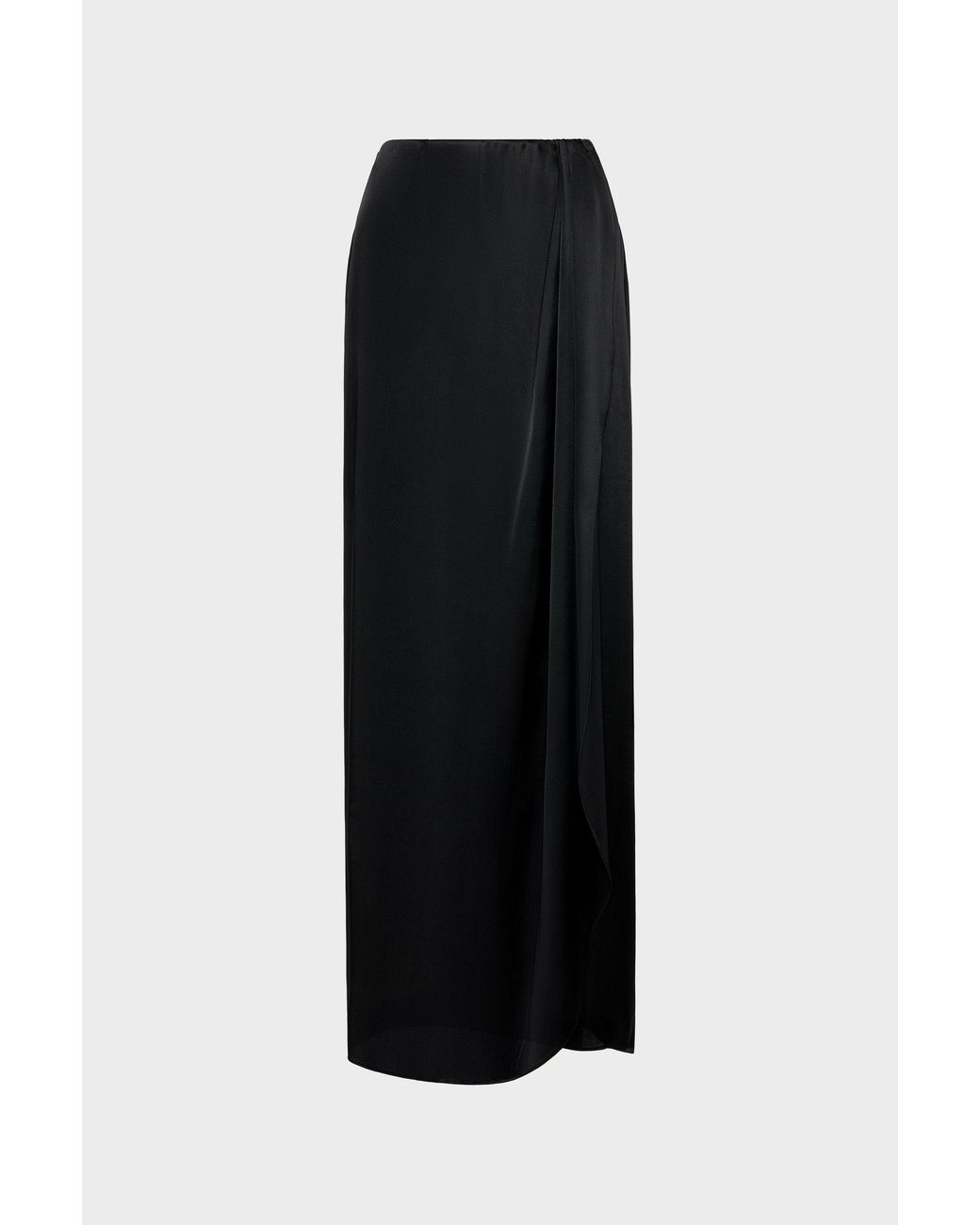 Maison Margiela Black Silk Draped Skirt