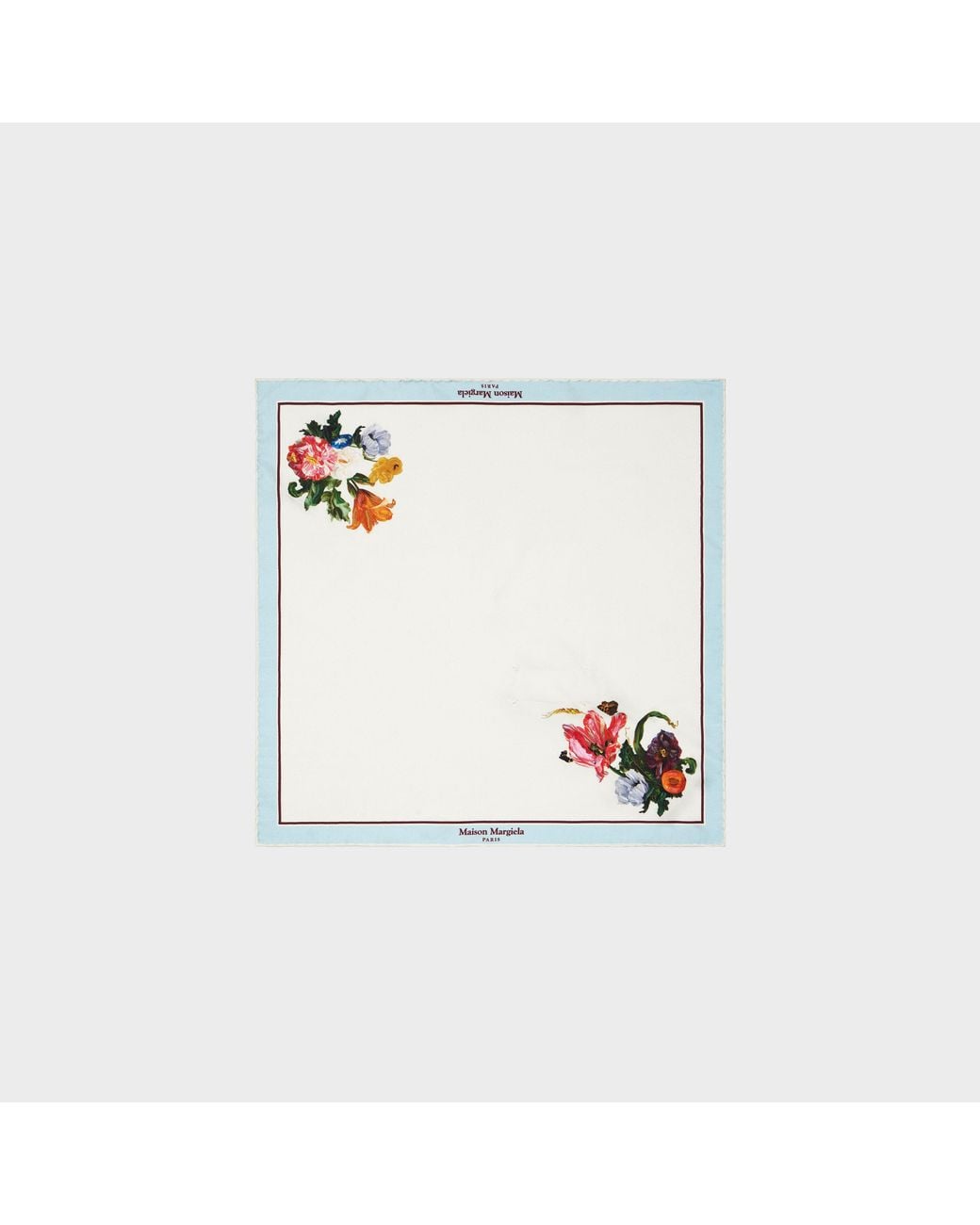 Maison Margiela White Silk Scarf